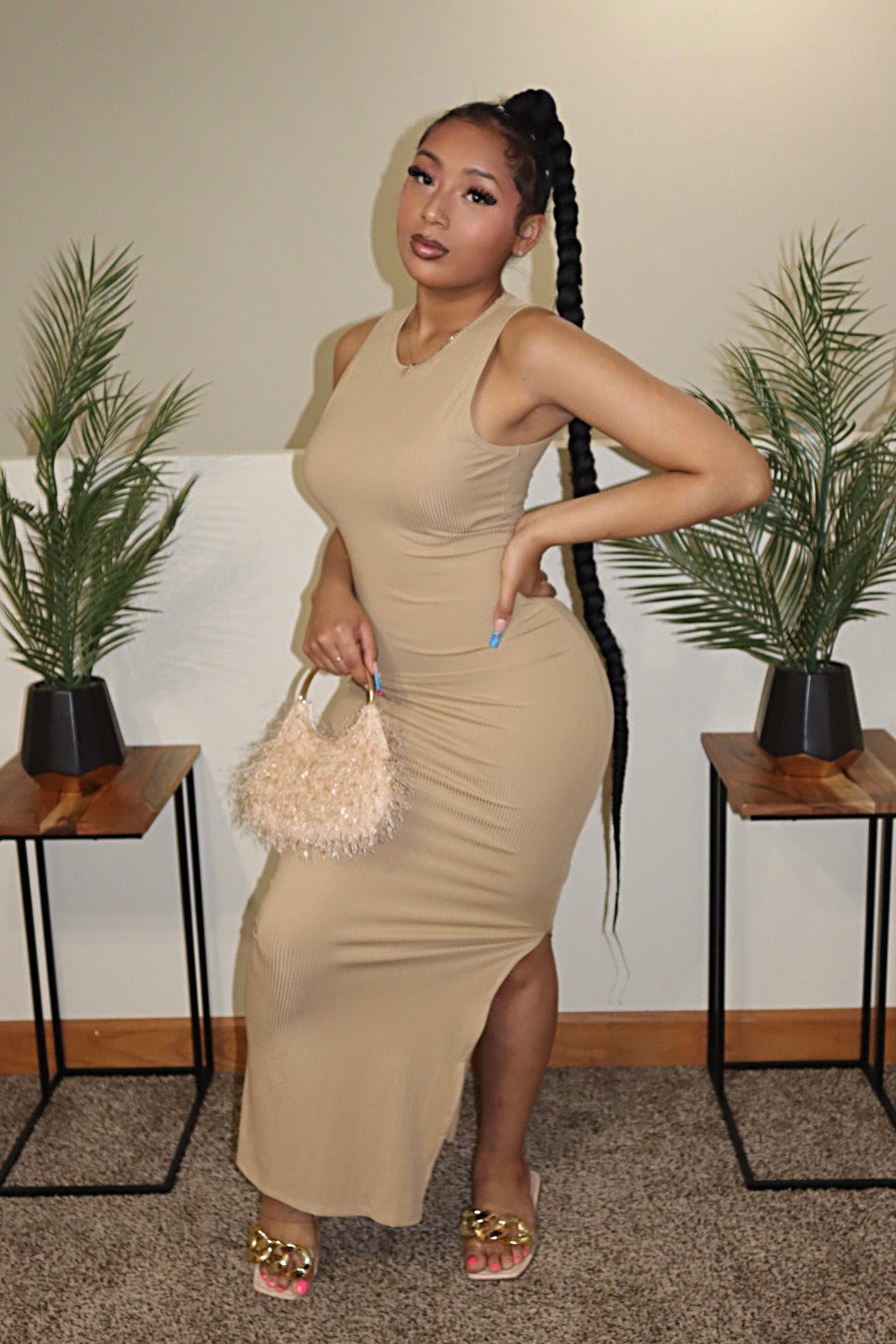 Sun Dress - Nude