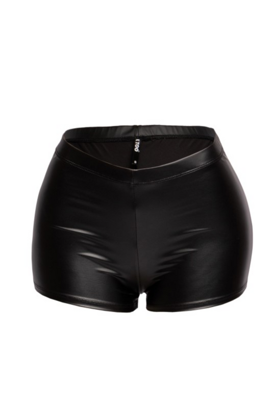 Leather shorts - Black