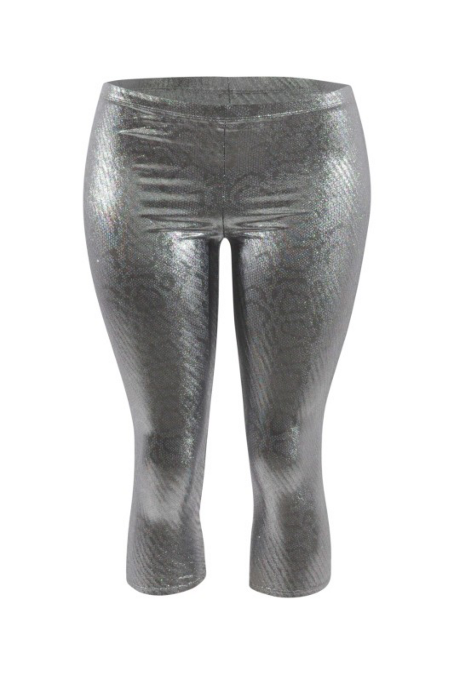 Capri leggings - Metallic silver