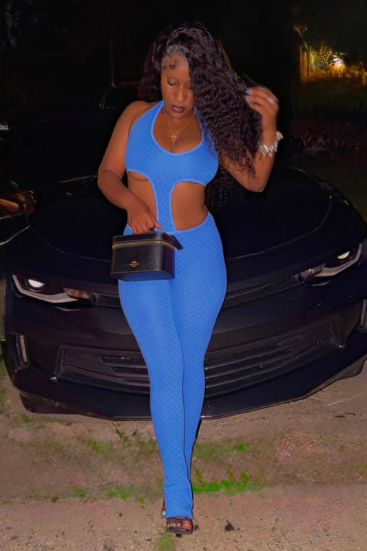 Coastal Breeze Jumpsuit - Blue