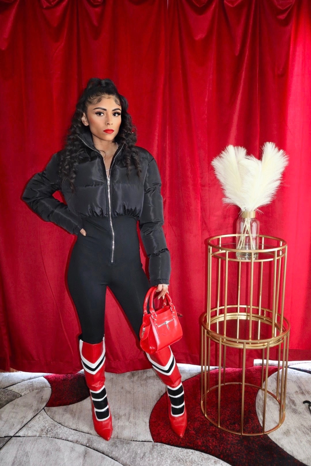 Going Out For Fun Jacket Jumpsuit CONNECTED - Black