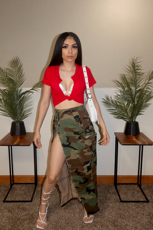Wish Me Luck - Camo Skirt